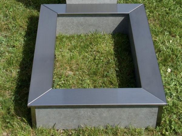 Abdeckung Edelstahl einseitig geschliffen